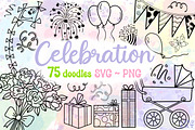 Celebration SVG doodles, an Illustration by LekoArt (Thumbnail 1 of 5)
