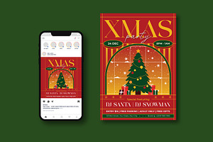 Christmas Party Flyer, a Flyer Template by iDoodle Studio