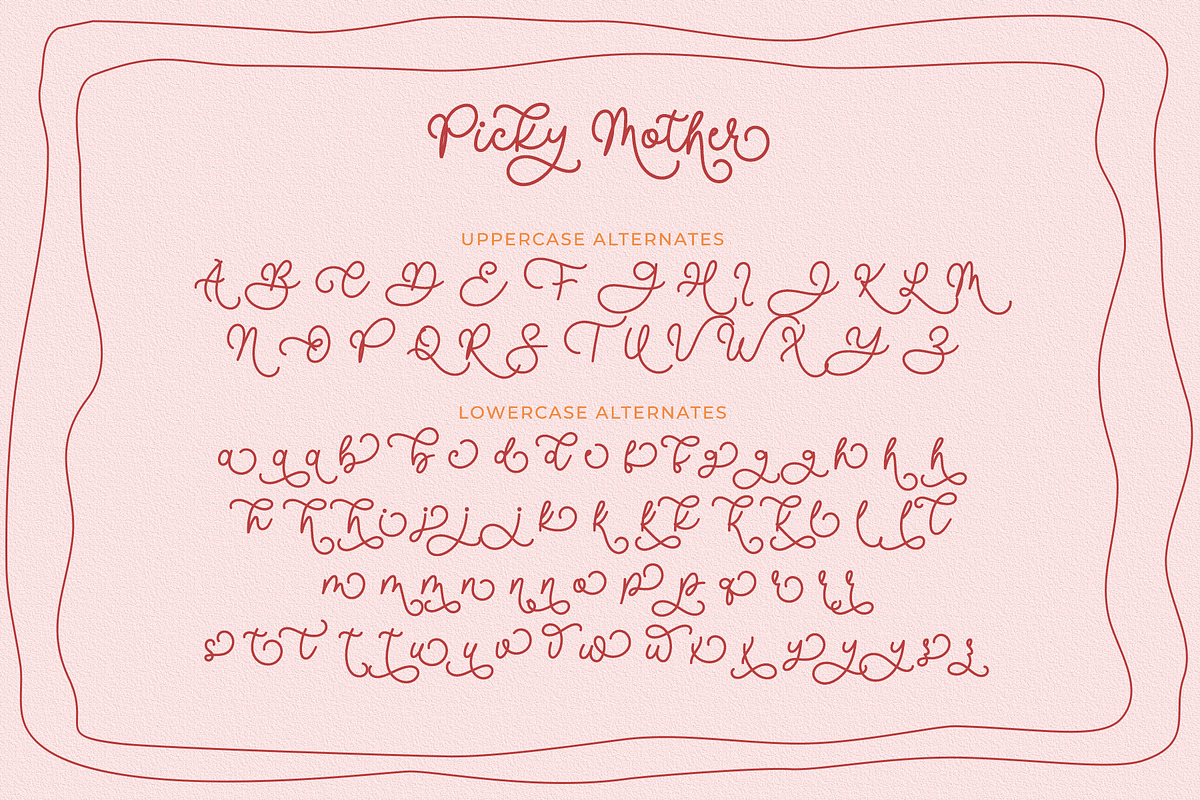Picky Mother - Cute Monoline Font, a Script Font by Airotype (Photo 11 of 12)
