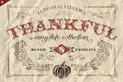 Thankful Complete, a Sans Serif Font by Ornaments of Grace (Thumbnail 1 of 5)