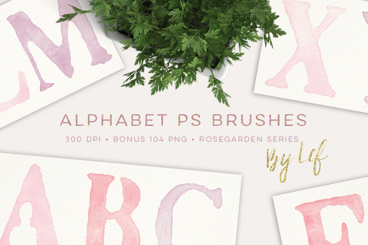 Photoshop Brushes Alphabet Painted preview 4