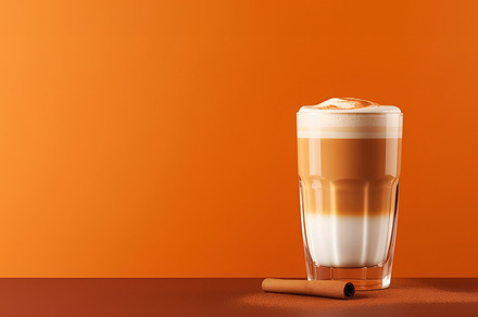 Cup of spice pumpkin latte or cappuccino. Seasonal autumn spicy drink concept, a Food & Drink Photo by Lenor4ik