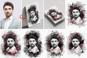 Black Watercolor Mixed Art Photo, an Action Add-On by Photoshop Action (Thumbnail 3 of 15)