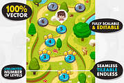 Game Level Map with 4 Worlds, an Illustration by wowu (Thumbnail 2 of 6)
