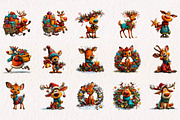 Christmas Reindeer Magic, a Seasonal Illustration by CreationArt (Thumbnail 3 of 7)