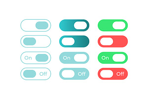 Colourful Switches UI Elements Kit