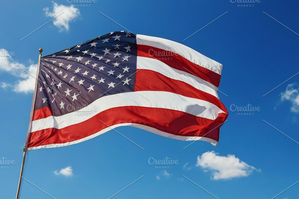 American flag in sky background, a Background Graphic by Anamul Haque Anik (Photo 6 of 9)