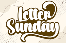 Letter Sunday | Script Font