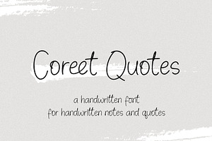 Coreet Quotes | a handwritten font