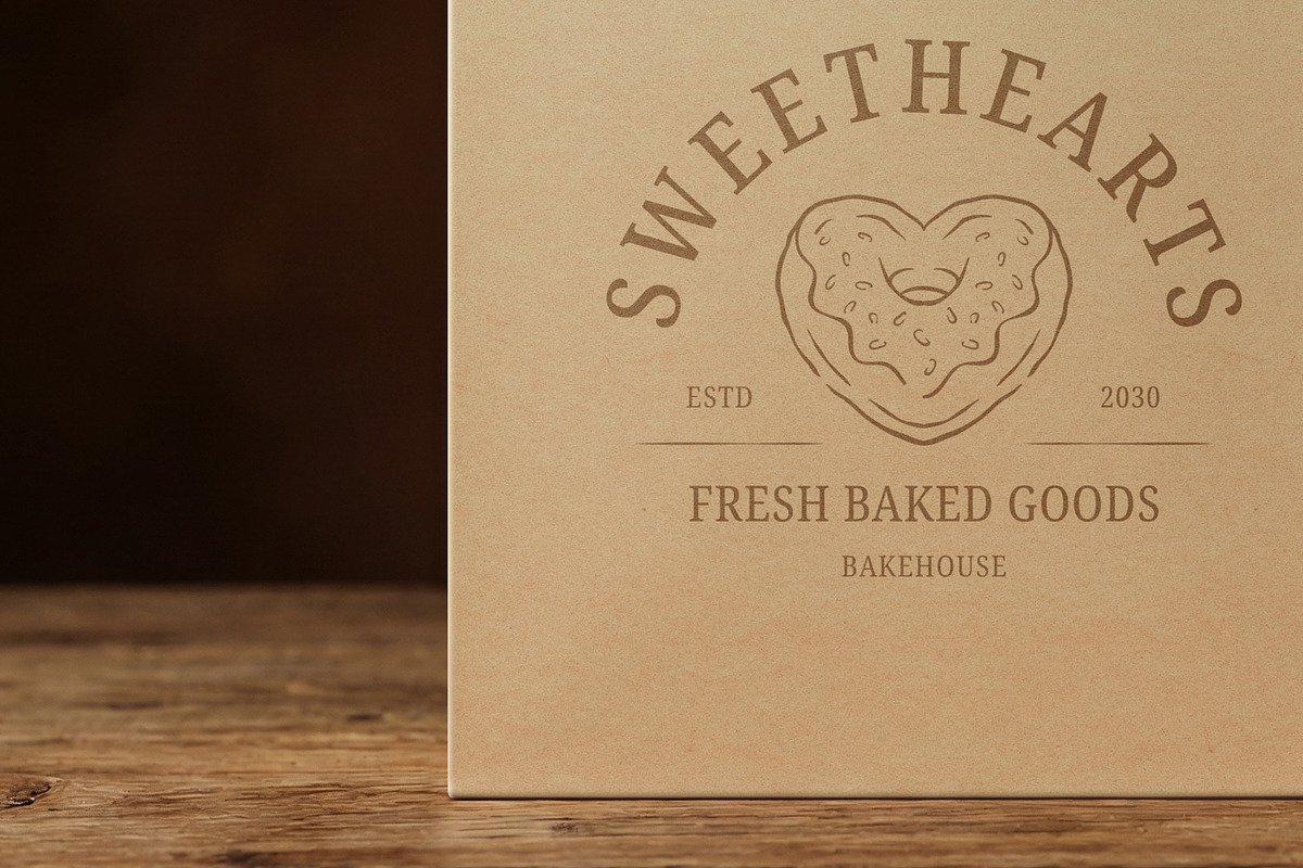 Kraft Bakery Box Mockup PSD, a Packaging Mockup by Vasya Kobelev (Photo 2 of 3)