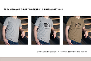 REALISTIC MALE T-SHIRT MOCKUP BUNDLE