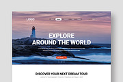 Travel Agency Landing Page Design, a Landing Page Template by MightyDesign (Thumbnail 2 of 9)