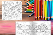 Alien Wildlife Coloring Pages Bundle, a Brochure Template by LA Design (Thumbnail 9 of 10)
