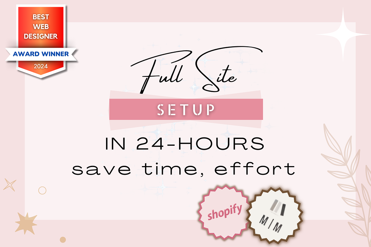 Shopify full site setup -24 hours, a Shopify Template by Millennials Marketing (Photo 1 of 5)