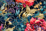 GEMSTONE BLOOMS. Seamless Patterns, a Texture Illustration by RefinedFantasyStudio (Thumbnail 5 of 9)