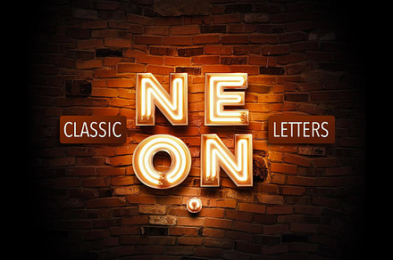 3D Neon PSD Letters -Classic version