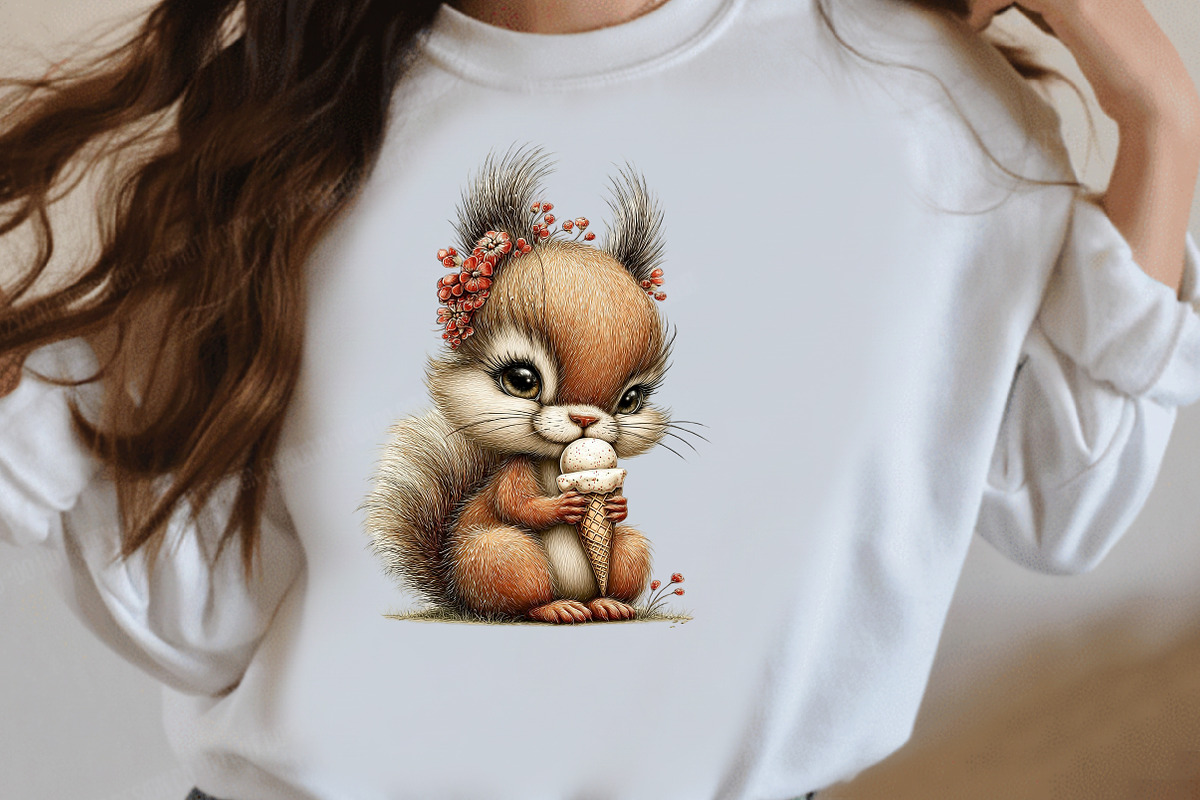 Whimsical Funny Summer Squirrel Clip, an Illustration by Designworld (Photo 7 of 10)