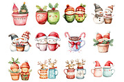 Christmas Couple Pot Clipart, an Illustration by Design Market (Thumbnail 3 of 3)