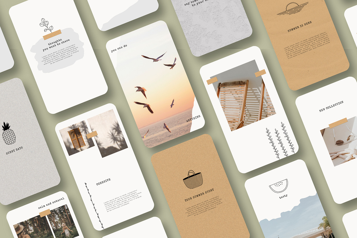 Instagram Post & Stories. Summer, a Social Media Template by Mint Air Studio (Photo 5 of 10)