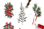Watercolor clipart - Christmas, a Decorative Illustration by Beigetime (Thumbnail 6 of 16)