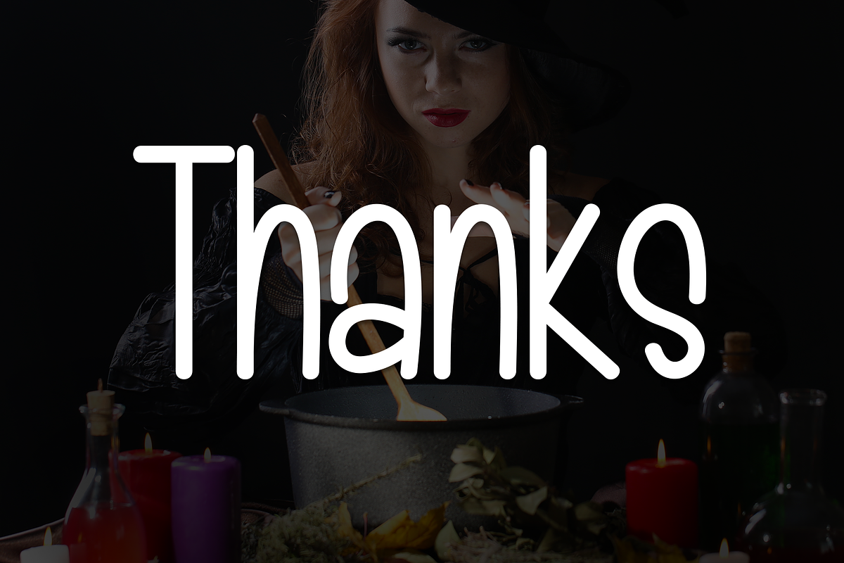Spooky Witch | Script Font, a Script Font by Scratchones (Photo 8 of 8)