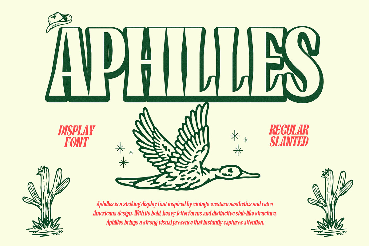 Aphilles Display Font, a Sans Serif Font by Heinzel Std (Photo 1 of 8)