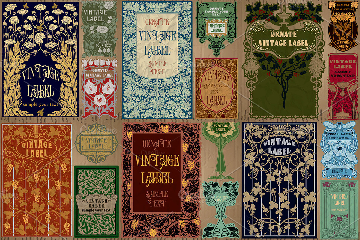 Covers Art Nouveau - mega set, a Decorative Illustration by Stanislav Kharchevskyi (Photo 5 of 10)