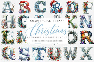 Christmas Alphabet Png Bundle, an Illustration by SinaCreation