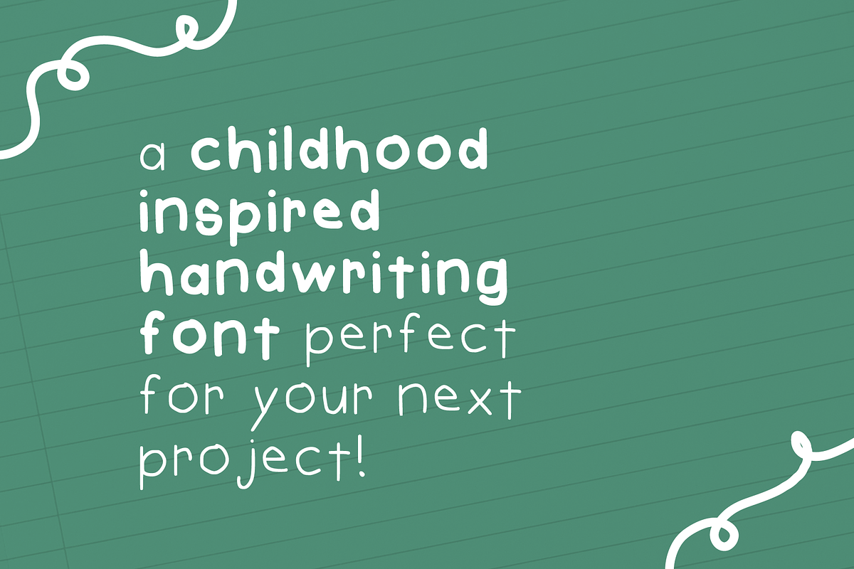 Back To School | Children's Font, a Handwritten Font by Ashley Scott Designs (Photo 2 of 4)