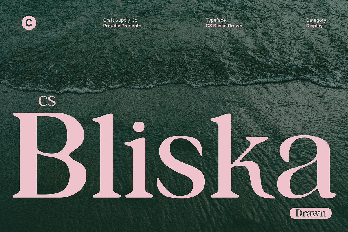 CS Bliska Drawn, a Serif Font by Craft Supply Co. (Photo 1 of 8)