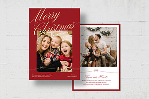 Christmas Family Greetings Card Temp