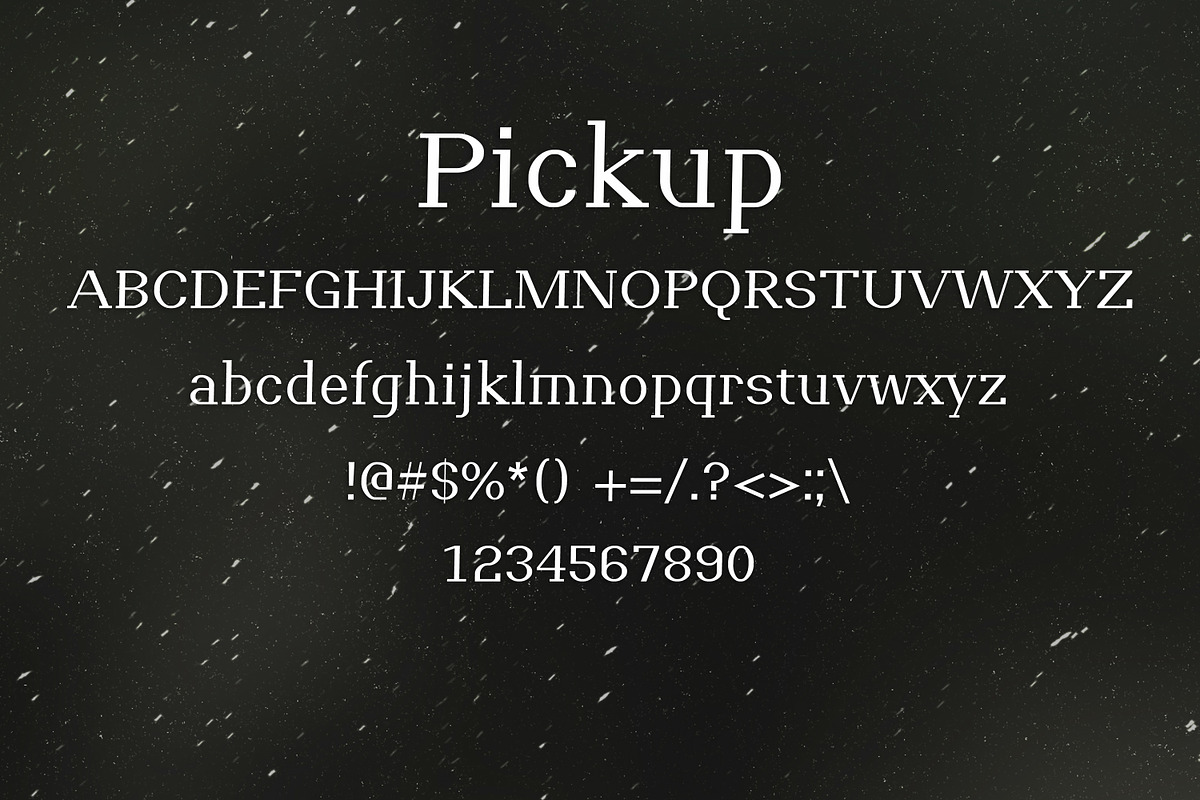 PICKUP font preview 2