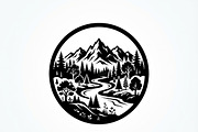 60 Eco Globe Landscape Silhouette, a Technology Illustration by Amazin_art (Thumbnail 27 of 29)