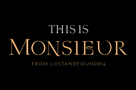 Monsieur. Chic serif font