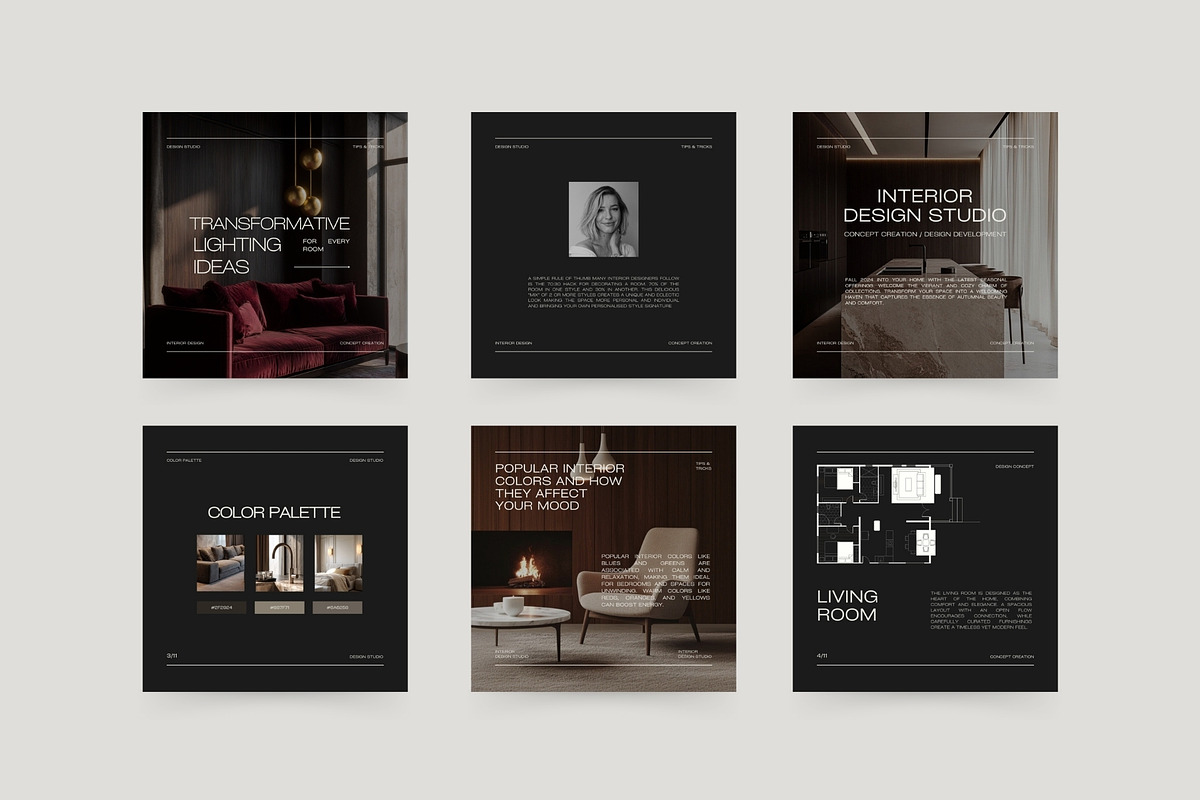 Interior Design Instagram Bundle III, a Social Media Template by Instprofi | Studio Estimo (Photo 28 of 49)