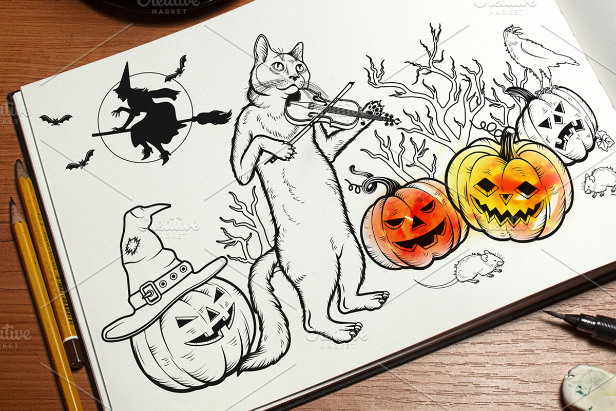 Halloween Collection, a Decorative Illustration by Moloko88 (Photo 2 of 6)