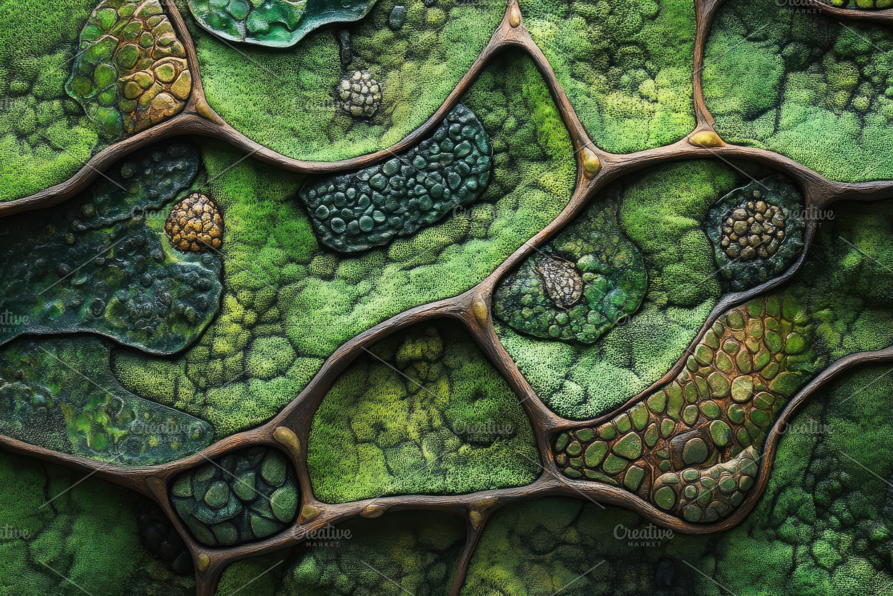 Abstract Green Mossy Texture Organic, a Background Photo by Pixeness Studio