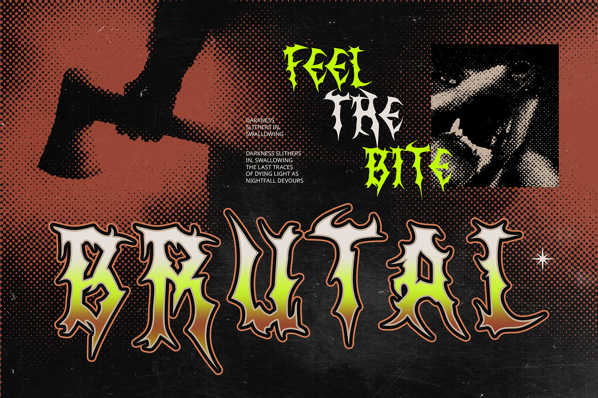 CS Venom – Black Metal Font, a Blackletter Font by Craft Supply Co. (Photo 5 of 8)