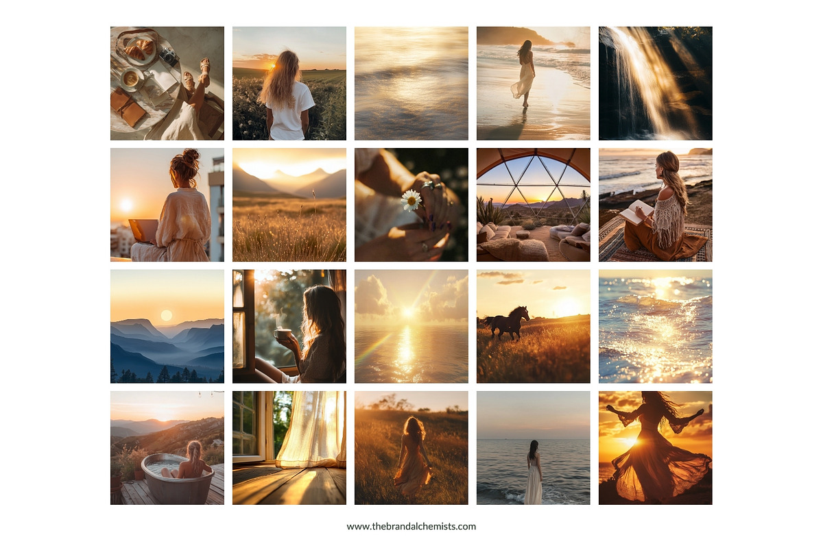 Golden Hour Brand Kit + Stock Images, a Branding & Logo Template by The Brand Alchemists (Photo 5 of 10)