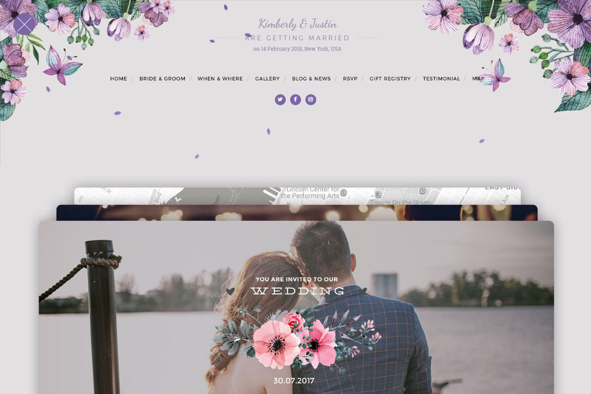 Wedding Card WordPress, a WordPress Template by Themesmile