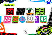Racecar Decals, an Object Graphic by Headquarters (Thumbnail 7 of 7)