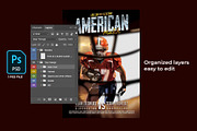 American Football Match Flyer, a Flyer Template by bunebx (Thumbnail 3 of 4)