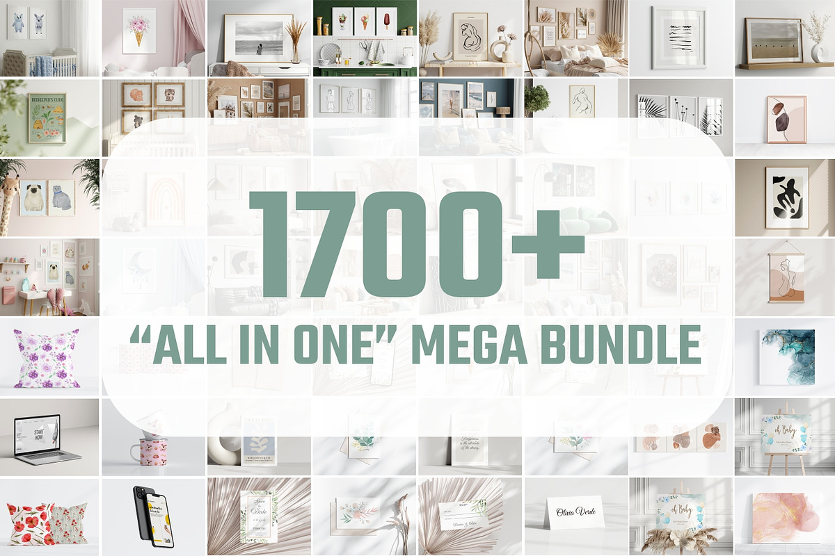 Mockup Mega Bundle: Whole Store in 1, a Poster Template by VNmockup (Photo 1 of 4)