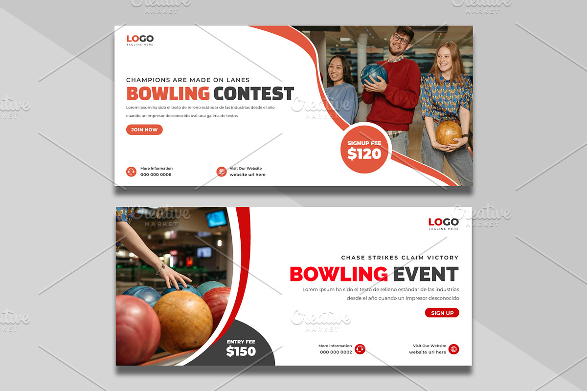 Bowling contest social media cover, a Social Media Template by Designgrove (Photo 1 of 3)