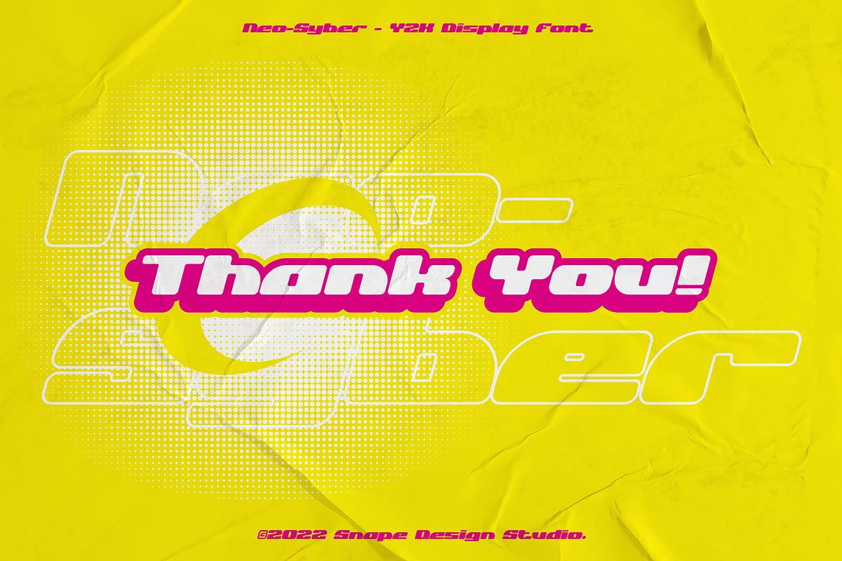 Neo-Syber - Y2K Font, a Font by Snape Design Studio (Photo 5 of 5)