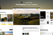 Travel Agency Framer Template, an UI Kit Template by Rozepaars Design (Thumbnail 1 of 5)