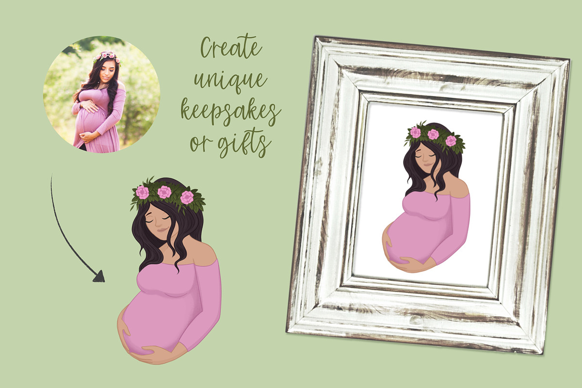 Maternity Character Portrait Brushes, a Brush Add-On by Brushed Rose (Photo 4 of 4)