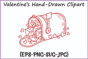 Whimsical Hand-Drawn Valentine SVG, a Seasonal Illustration by Gfx Expert Team (Thumbnail 5 of 15)