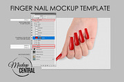 Press-On Finger Nail Wrap Art Mockup, a Mockup by HaywireMedia & Mockups (Thumbnail 2 of 4)