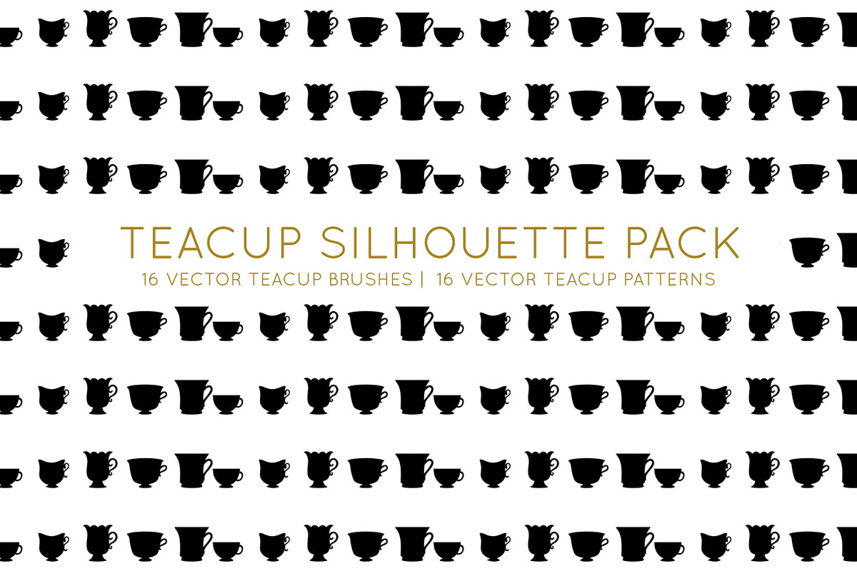 Teacups Brush and Pattern Pack, a Brushes & More by JennGravissFults Creates (Photo 1 of 2)